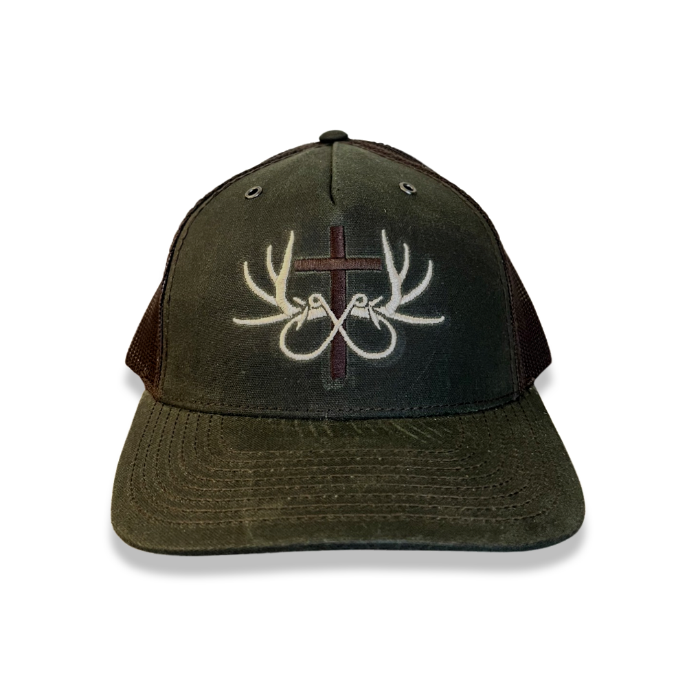 In Christ Alone Hunter Green Waxed SnapBack