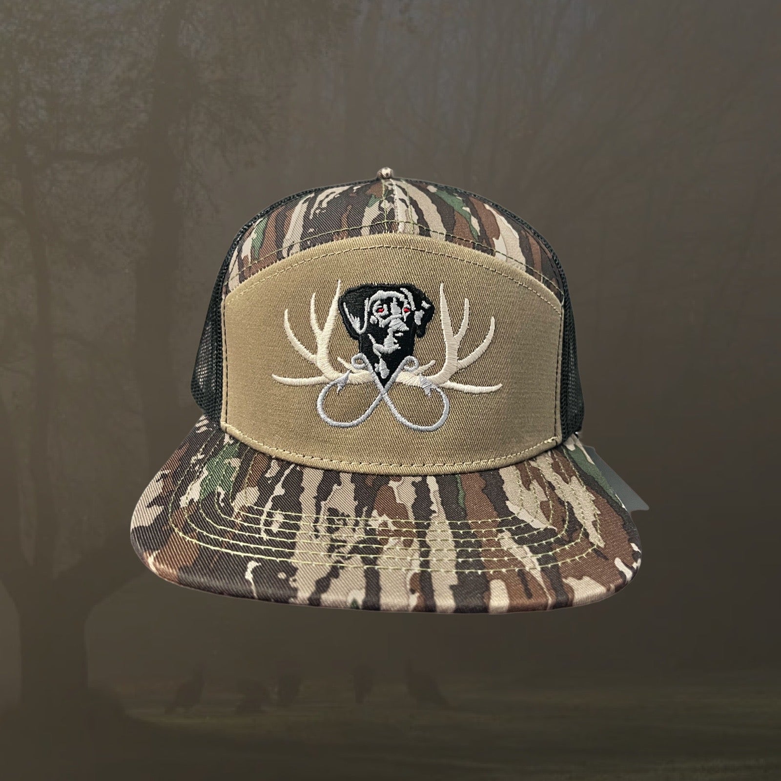 Original Logo Khaki/Realtree Original 7 Panel Hat – Backwoods Mafia