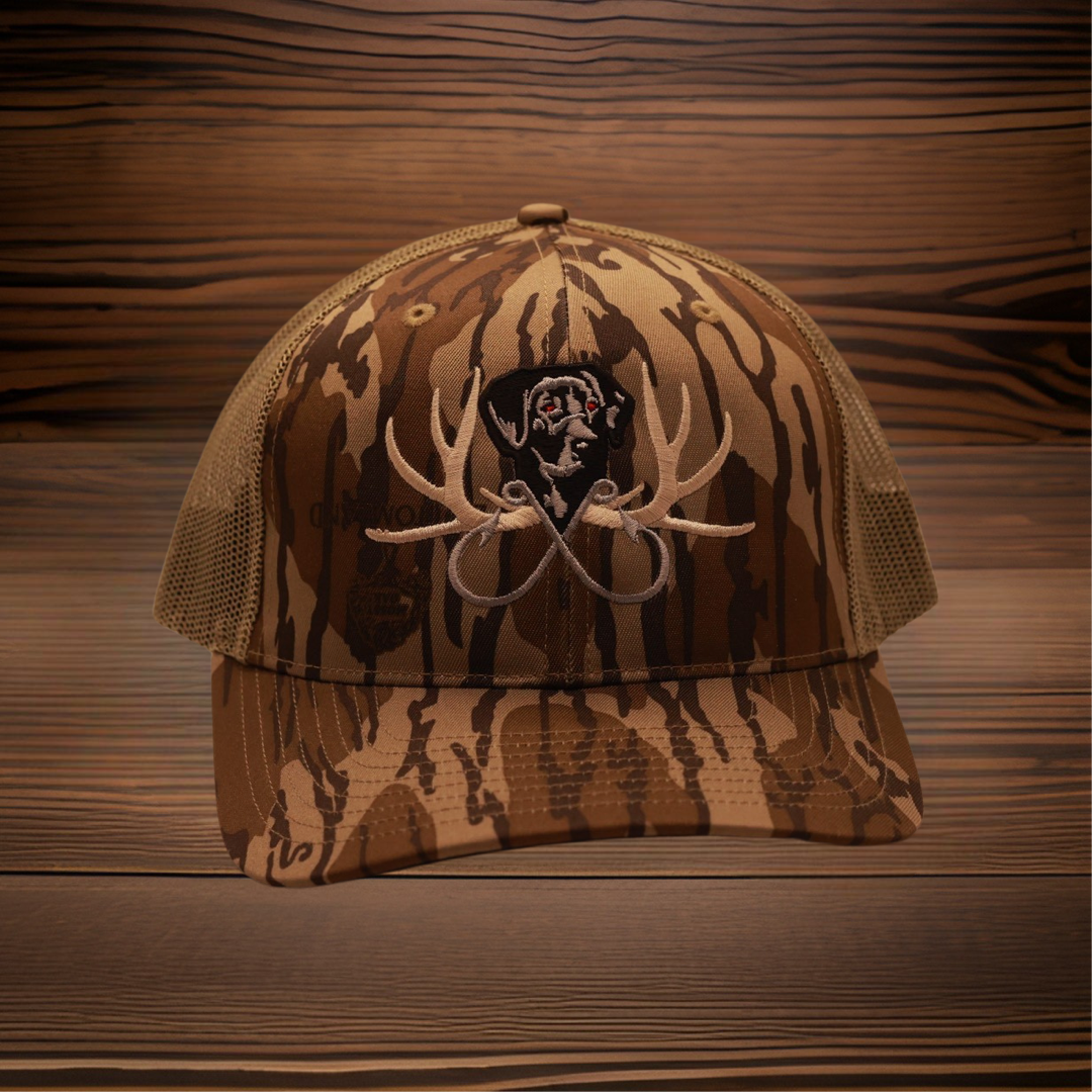 Bottomland Camo Full Color Logo Snapback