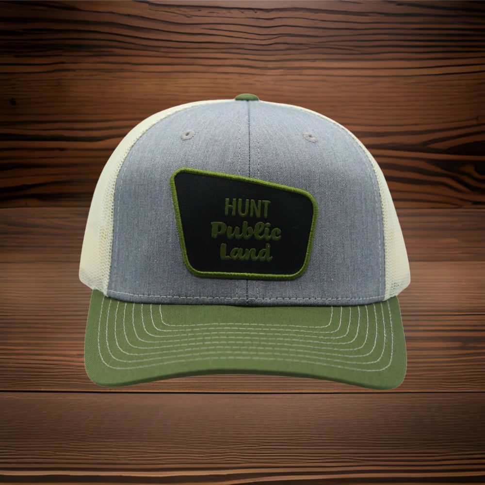 Hunt Public Land Black Patch Green/Birch Snapback