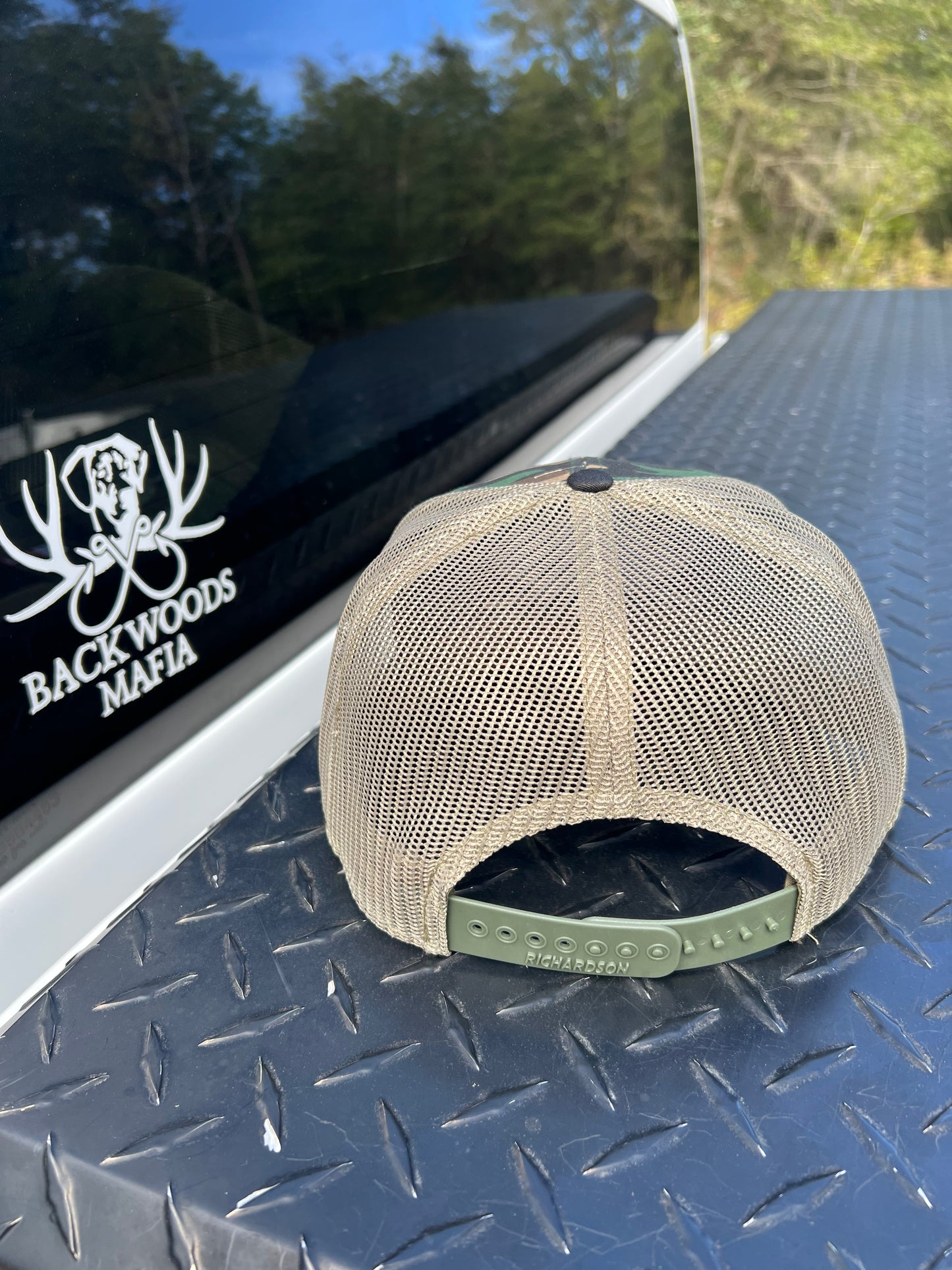 7 Panel Green/Black/Camo Logo SnapBack