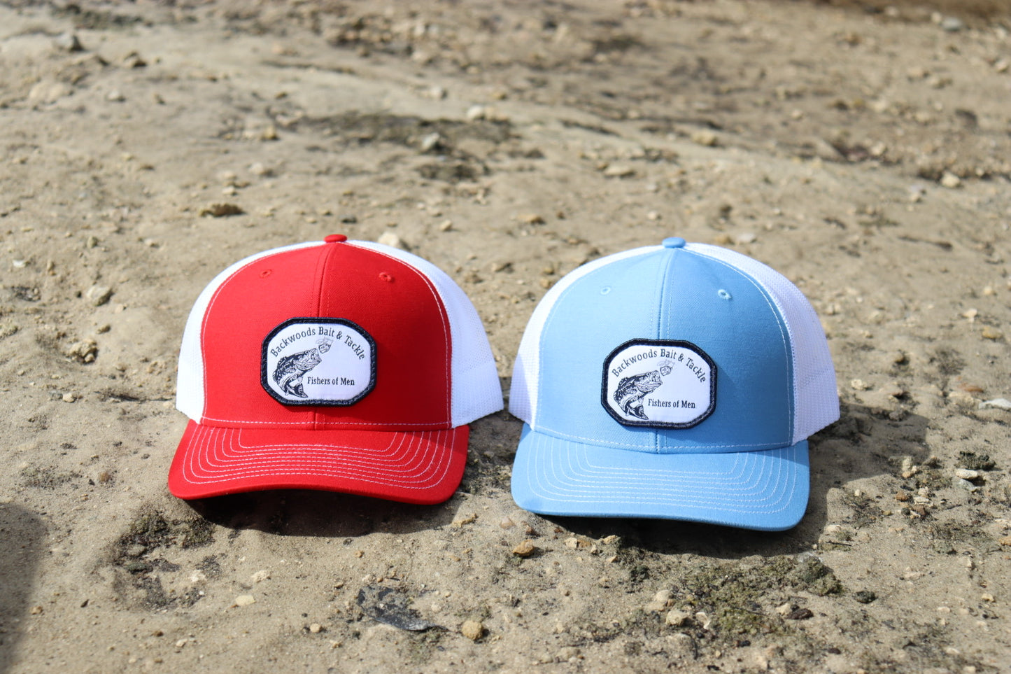 Backwoods Bait and Tackle Navy Logo Snapbacks