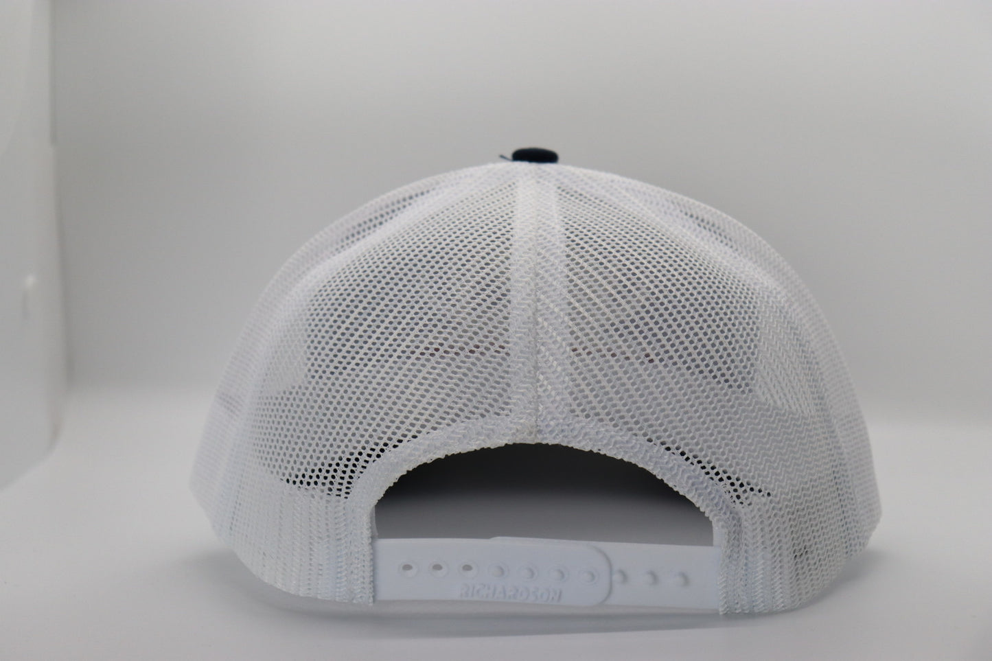 Navy/White with White and Red Logo Snapback