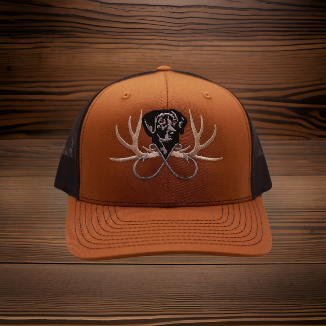Rust Orange/Black Snapback Full Color Logo – Backwoods Mafia