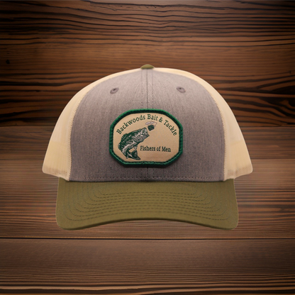 Backwoods Bait and Tackle Green/Birch Snapback