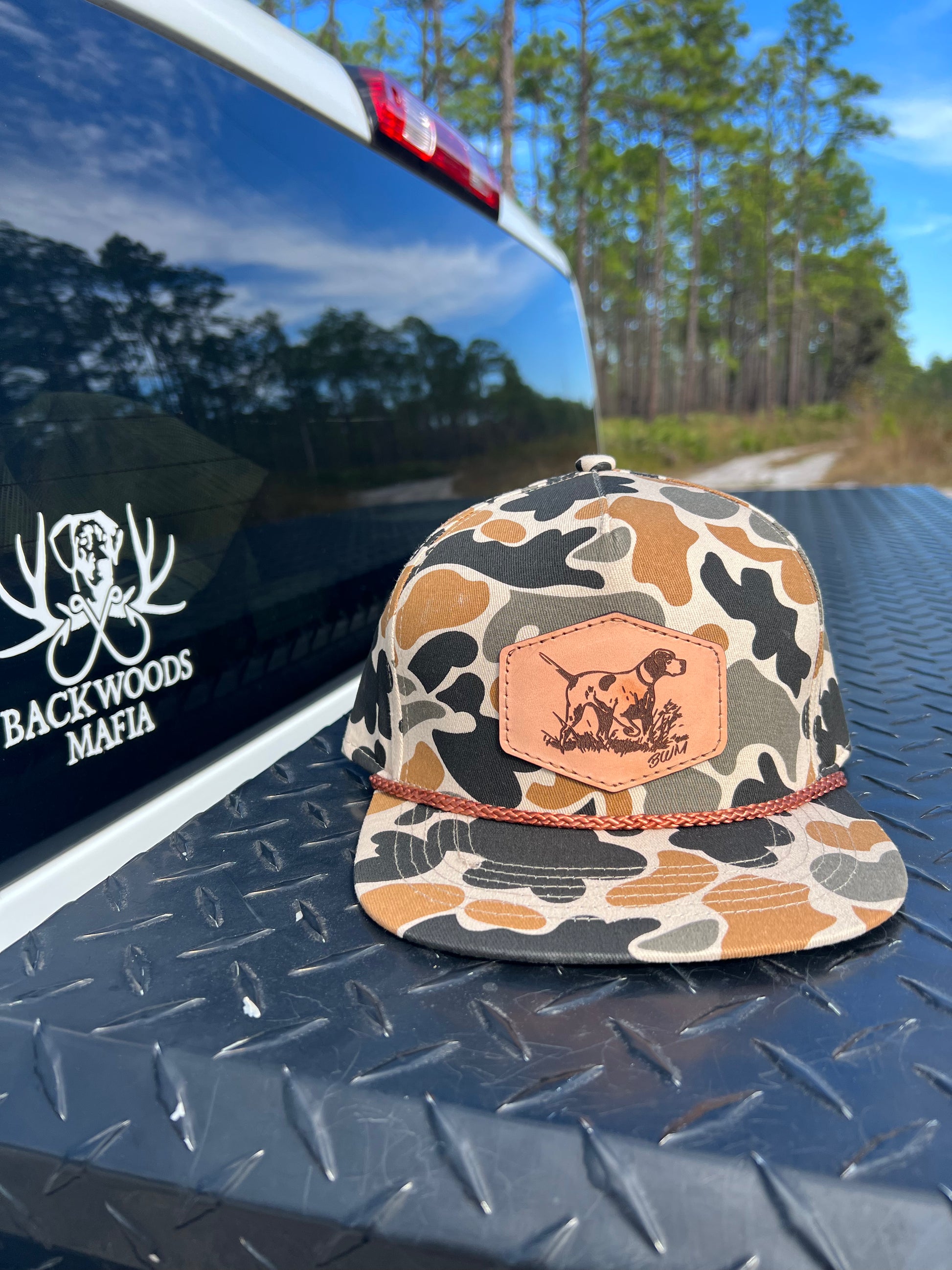On Point Old School Camo Rope Hat Backwoods Mafia